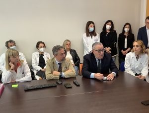 Un momento della conferenza stampa