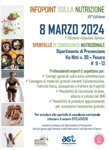 Locandina con le informazioni sull'evento della nutrizione