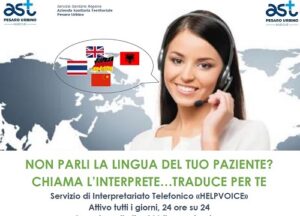 Locandina generica: operatrice telefonica con auricolari